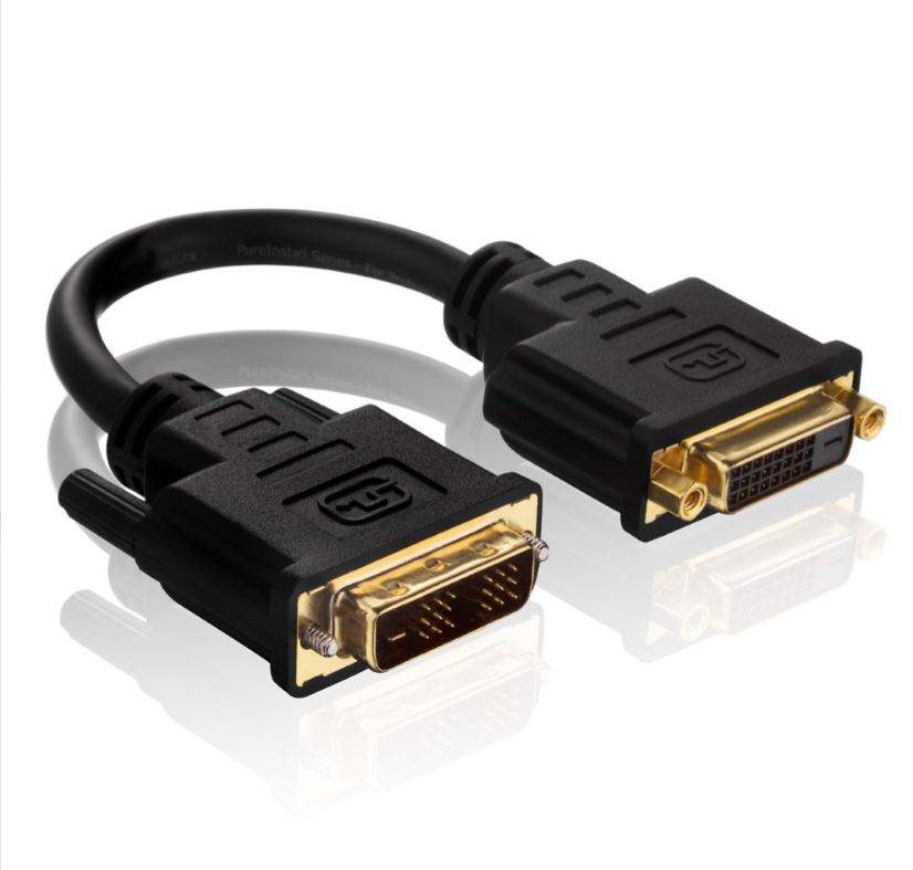 Високоскоростен DVI адаптер PureInstall PI070 (DVI-D 18+1 към DVI-D 24+1)