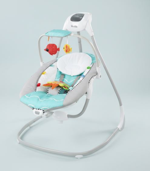 Бебешка люлка Baby Einstein Curious Comfort, Компактна, Сива