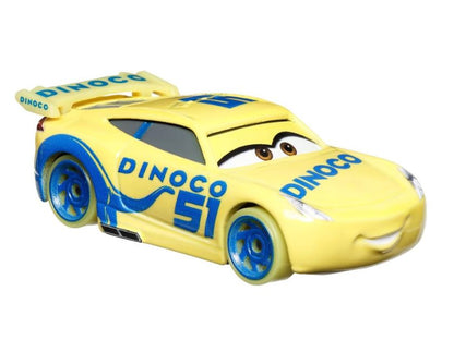 Светеща метална количка Disney Cars Glow Racers - Dinoco Cruz Ramirez