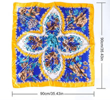 Комплект от 4 броя сатенени шала NOEMIN с ефект "Коприна", 90x90 см