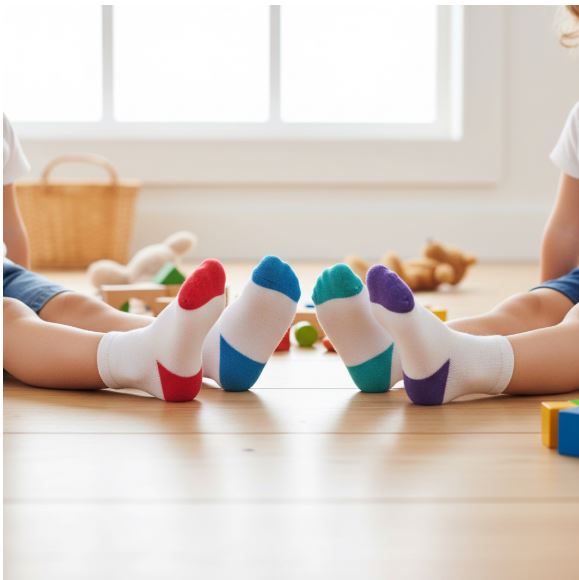 Детски памучни къси чорапи Amazon Essentials, 14 чифта (21-25 номер)