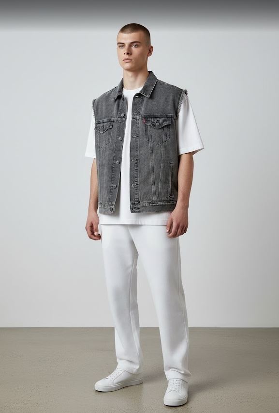 Мъжки дънков елек Levi's Relaxed Fit Trucker Vest
