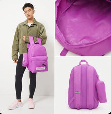 Ученическа раница с несесер Puma Phase Set, Лилава