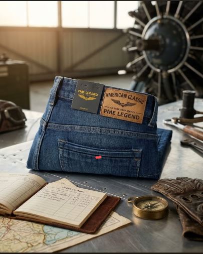 Мъжки дънки PME Legend Nightflight Regular Fit, Тъмносин деним