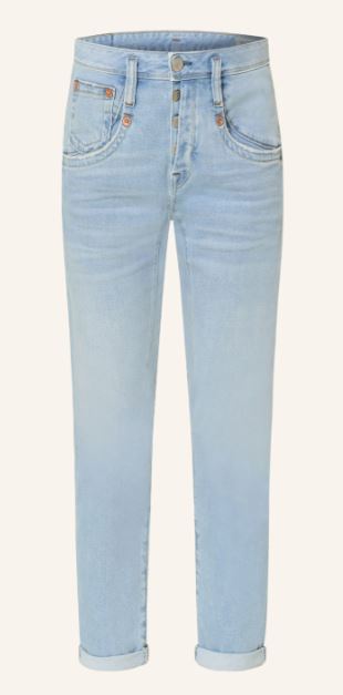 Дамски дънки Herrlicher Shyra Cropped, Светлосин деним