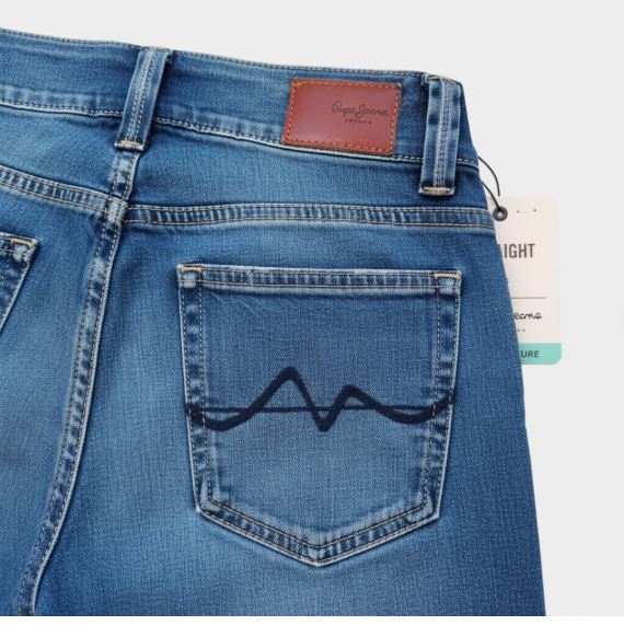 Дамски дънки Pepe Jeans Venus Slim Fit, Син деним