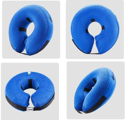 Inflatable Protective Collar for Dogs BENCMATE, Size L, Blue