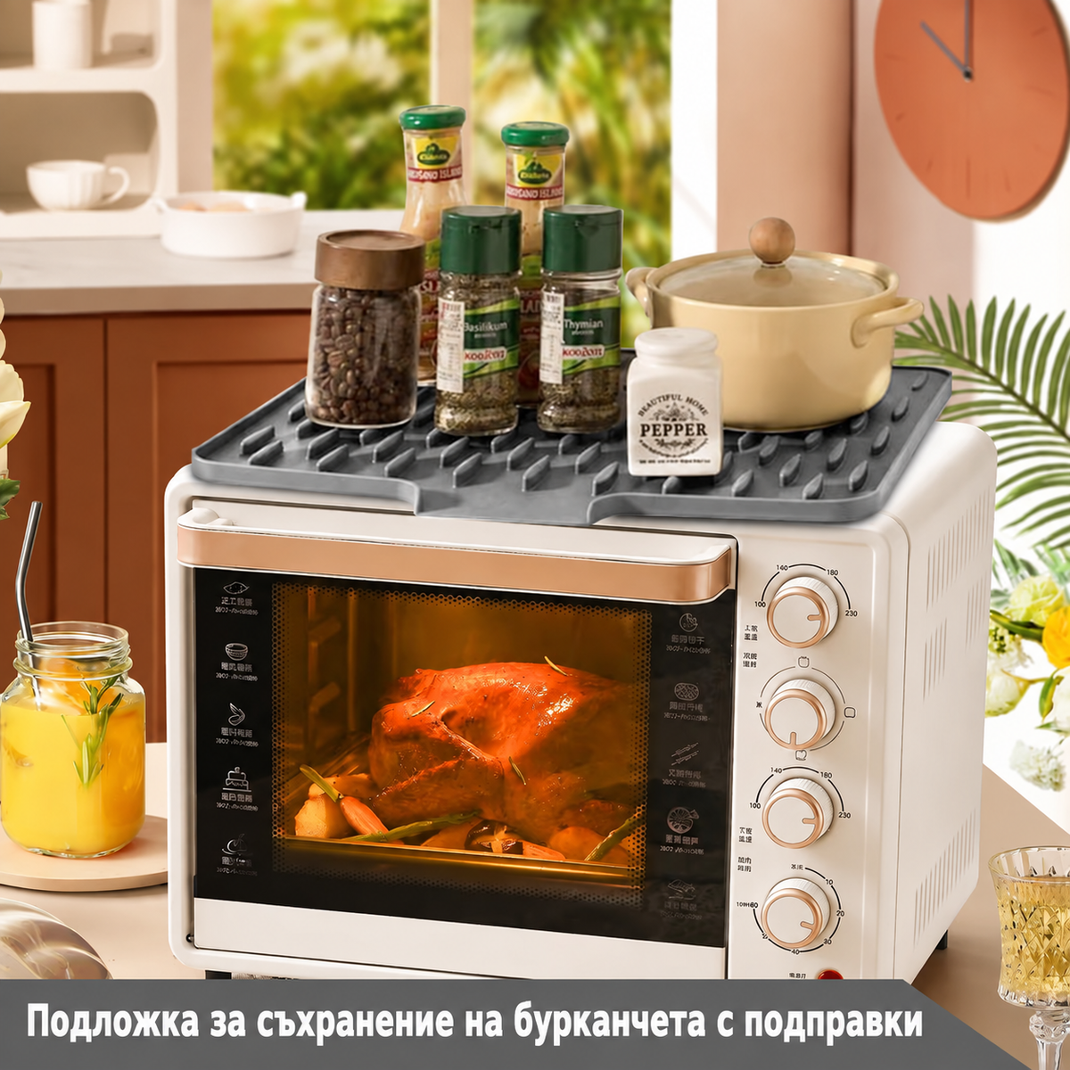 Силиконова подложка за отцеждане на съдове 
