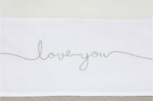Бебешко одеяло Jollein "Love You", Водно зелено, 75x100 см