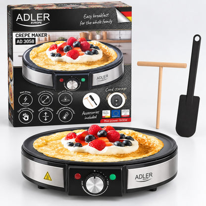 Уред за палачинки Adler, 1600W