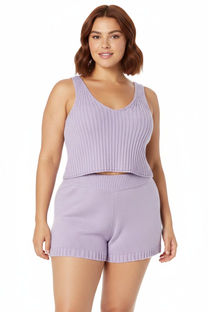 Plus-size model product photo