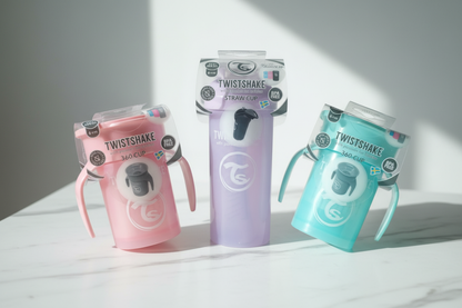 Three Twistshake cups together