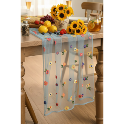 Yellow Floral Table Runner